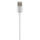 USB-kaapeli Bauhaus USB-A/Lightning 90° valkoinen 1 m