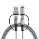 USB-kaapeli Bauhaus 2+2 hopea 1 m