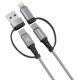 USB-kaapeli Bauhaus 2+2 hopea 1 m