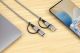 USB-kaapeli Bauhaus 2+2 hopea 1 m