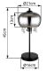 Pöytävalaisin Globo Corry 45 cm IP20