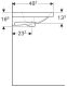 Pesuallas Geberit Acanto valkoinen 90 x 48,2 x 16,8 cm