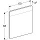 LED-tasopeili Geberit Option Square alumiini 60 x 65 cm