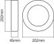 LED-ulkoseinävalaisin Osram Endura Style Ring tummanharmaa Ø 20,2 cm IP54