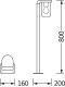 Pylväsvalaisin Osram Endura Cascade 8 tummanharmaa 80 cm IP44