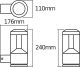 LED-ulkoseinävalaisin Osram Endura Modern tummanharmaa 24 cm IP44