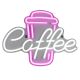 Neonkyltti Trio Coffee 40 x 30 cm