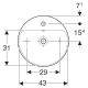 Pesuallas Geberit VariForm valkoinen Ø 45 cm