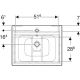 Allaskaappipaketti Geberit Renova Plan laava 60 x 48 x 62,2 cm