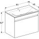 Allaskaappipaketti Geberit Renova Plan valkoinen 80 x 48 x 62,2 cm
