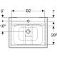 Allaskaappipaketti Geberit Renova Plan valkoinen 80 x 48 x 62,2 cm