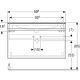 Allaskaappipaketti Geberit Renova Plan hikkoripuu 100 x 48 x 62,2 cm