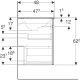 Allaskaappipaketti Geberit Renova Plan hikkoripuu 100 x 48 x 62,2 cm