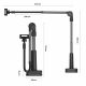 Pöytäteline Fixed Relax puhelimelle/tabletille universaali musta 7–13