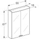 LED-peilikaappi Ido Reflect Clear valkoinen 50 cm