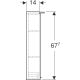 LED-peilikaappi Ido Reflect Clear vikavirtasuojattu valkoinen 56 cm