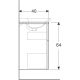 Alakaappi Ido Glow Square tammi 88 x 40 cm