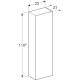 Puolikorkea kaappi Ido Elegant mattamusta 33 x 21 x 110,5 cm