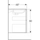 Alakaappi Ido Elegant tummanharmaa 90 x 46,6 cm