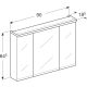 LED-peilikaappi Ido Glow Square tammi 90 cm