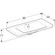 Tasoallas Ido Glow Square valkoinen 90 x 43,8 cm