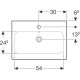 Pesuallas Geberit Icon Light valkoinen 60 x 42 cm