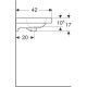 Pesuallas Geberit Icon Light valkoinen 75 x 42 cm