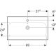 Pesuallas Geberit Icon Light valkoinen 75 x 42 cm