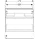 Alakaappi Geberit Icon tammi 74 x 41,6 cm