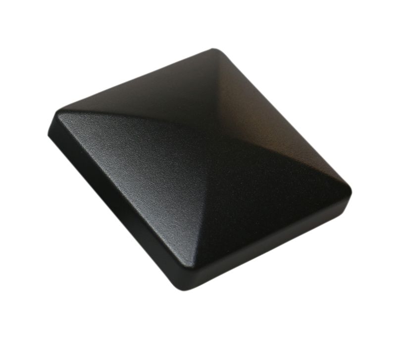 Tolpanhattu alumiini musta 76 x 76 mm