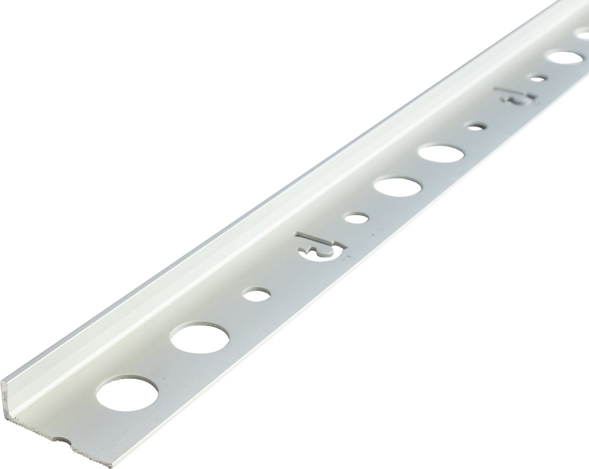 Laattapäätelista Dione Valkoinen 8 mm 2,5 M