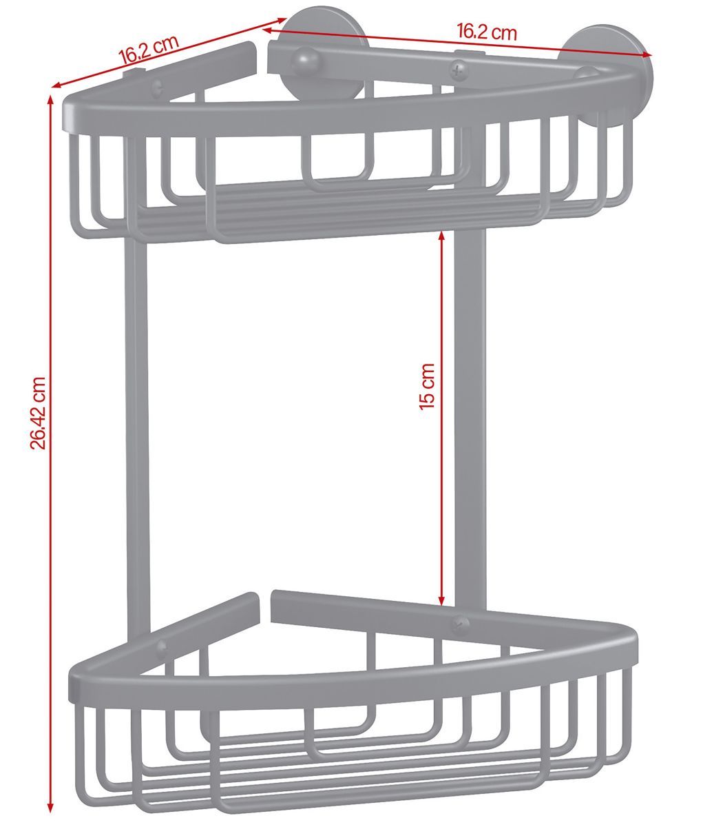 Kulmasuihkukori tesa® Aluxx Musta