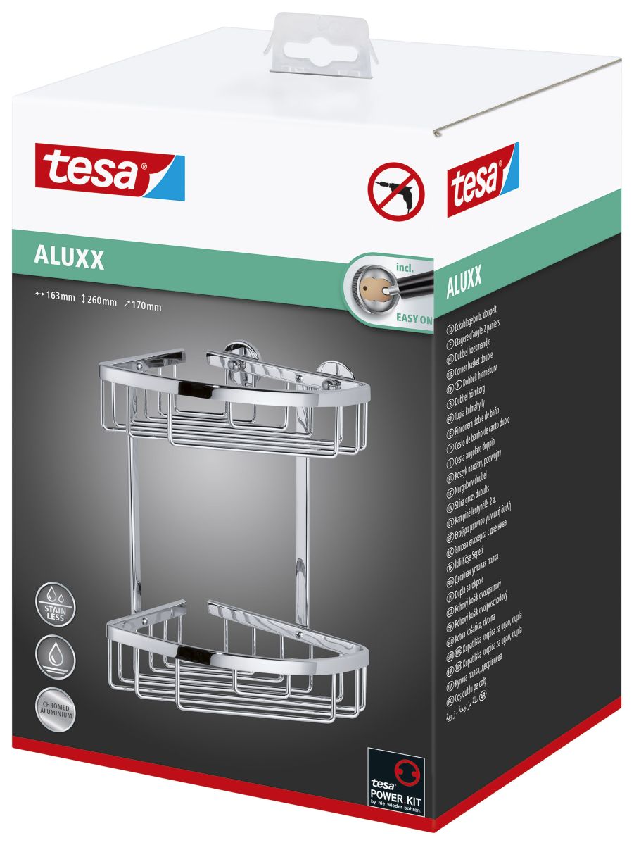 Kulmasuihkukori tesa® Aluxx Kromi