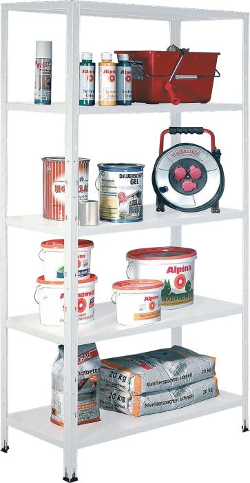 Metallihyllykkö Regalux Valkoinen 188 x 100 x 45 cm