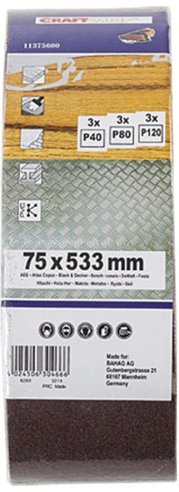 Hiomanauhalajitelma Craftomat 75 x 533 mm