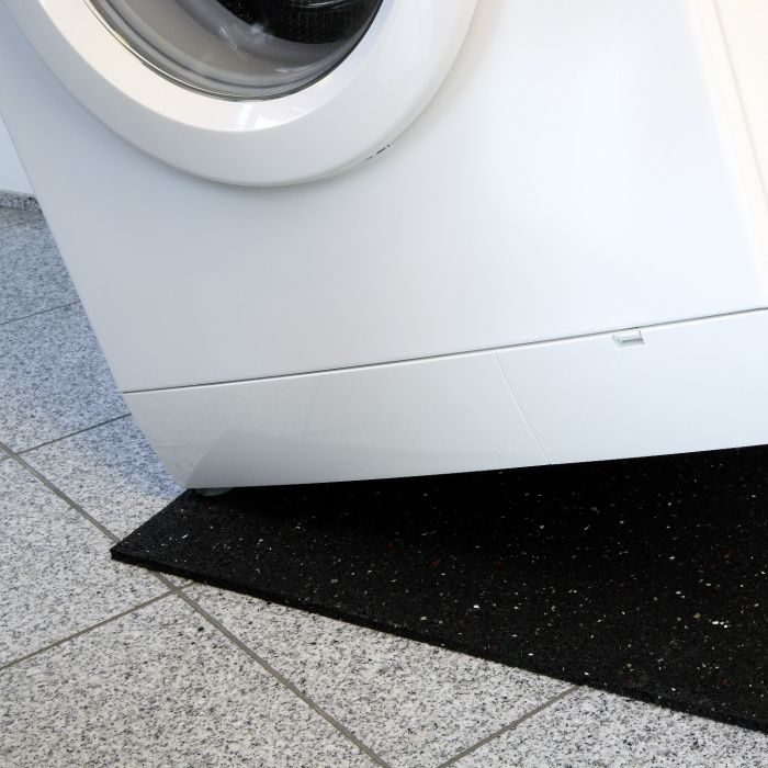 2 kpl Kumimatto musta 60 x 60 cm