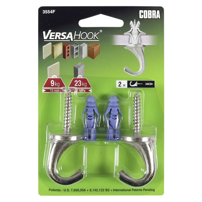 Ontelokiinnityskoukku Cobra VersaHook 3554 2 kpl/pkt