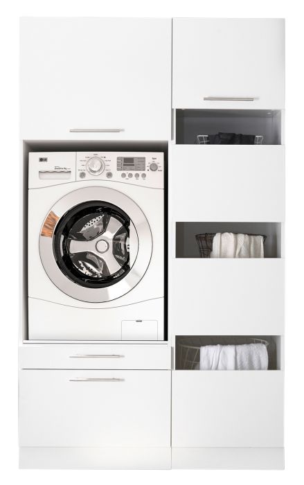 Pesukonekaappi Respekta Clara + 4-ovinen pyykkikaappi