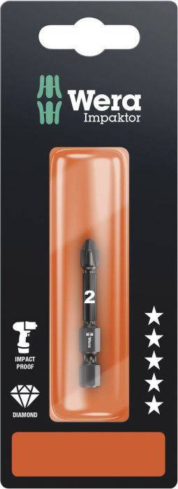 Ruuvauskärki Wera Bit 855/4 IMP DC PZ 2 x 50 mm