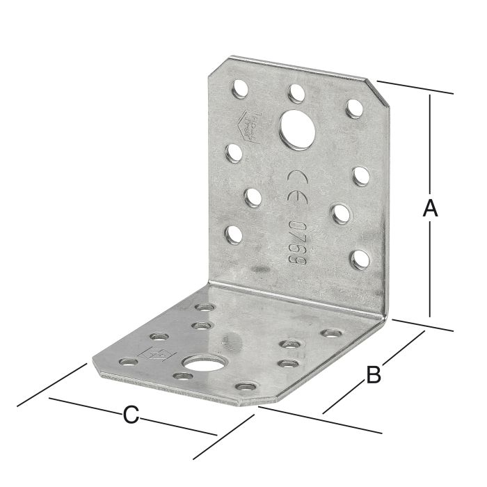 Kulmarauta 70 x 70 x 55 mm RST