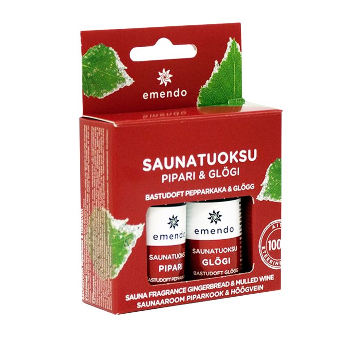 Saunatuoksut Emendo pipari ja glögi 2 x 10 ml