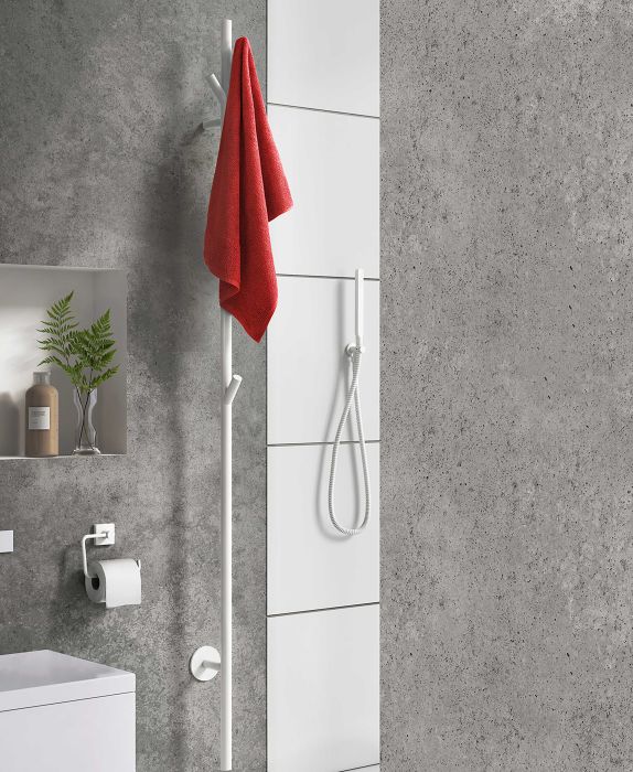 Pyyhekuivain Smedbo Dry FX710 Mattavalkoinen RST 107 x 80 x 1720 mm