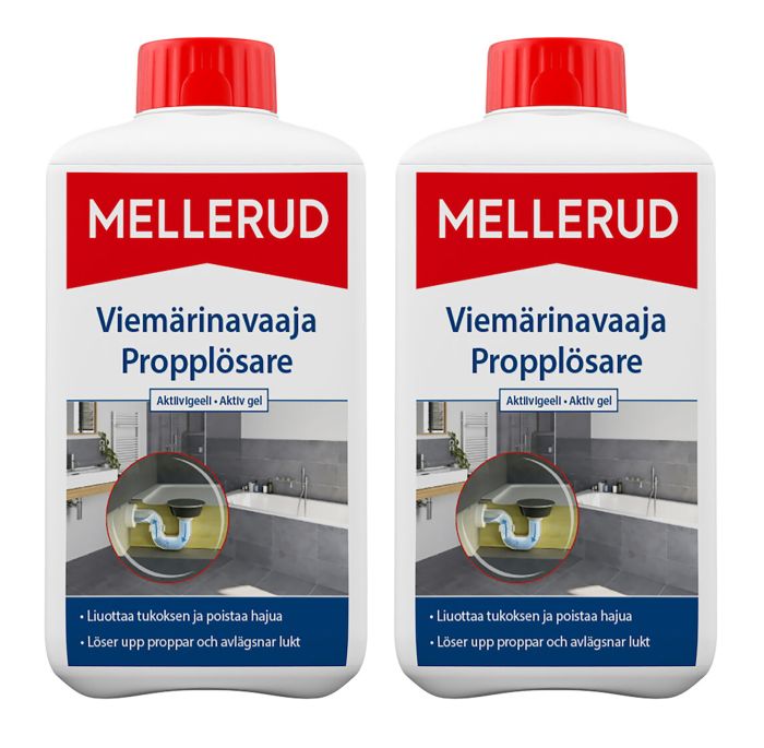 2 kpl Viemärinavaaja Aktiivigeeli Mellerud 1 l