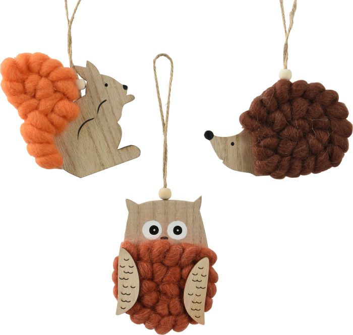 Joulukoriste metsäneläin 8 cm lajitelma