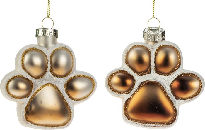 Joulukoriste tassu 8 cm ruskea lajitelma