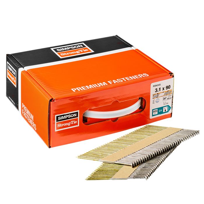 Runkonaulat Simpson Strong-Tie RSN 3,1 x 90 mm 34° 1000 kpl/pkt