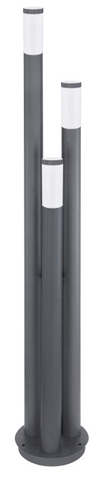 Pylväsvalaisin Globo Boston 3-os 170 cm Antrasiitti