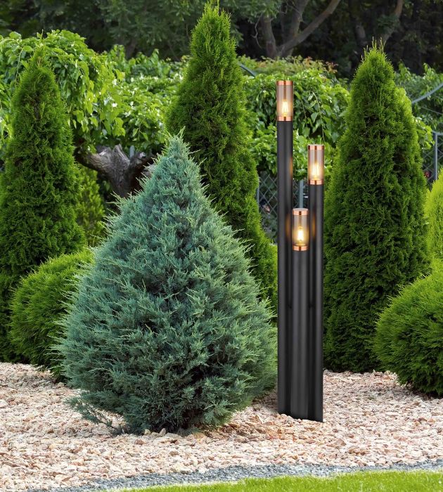 Pylväsvalaisin Globo Boston 3-os 170 cm Musta