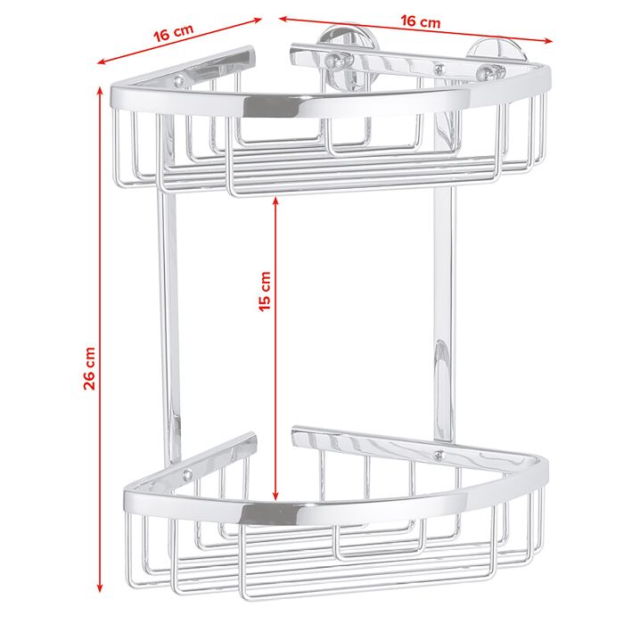 Kulmasuihkukori tesa® Aluxx Kromi