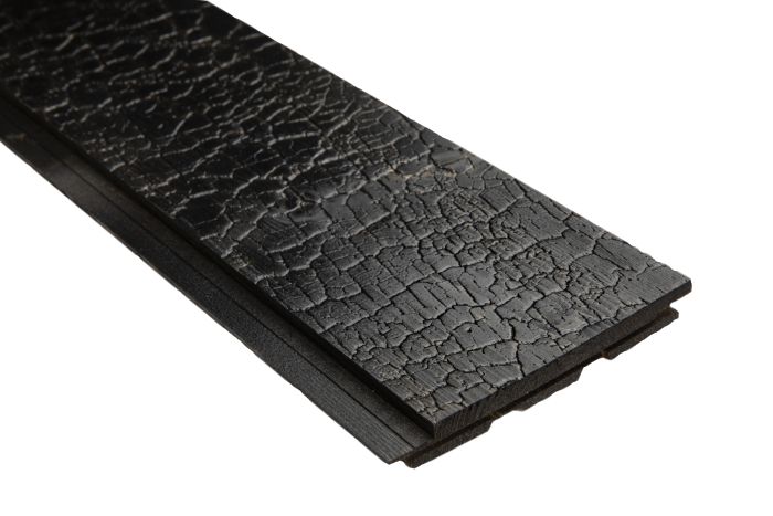 Saunapaneeli Aure KU STS Rustiikki PP Hiilletty 14 x 120 x 2370 mm